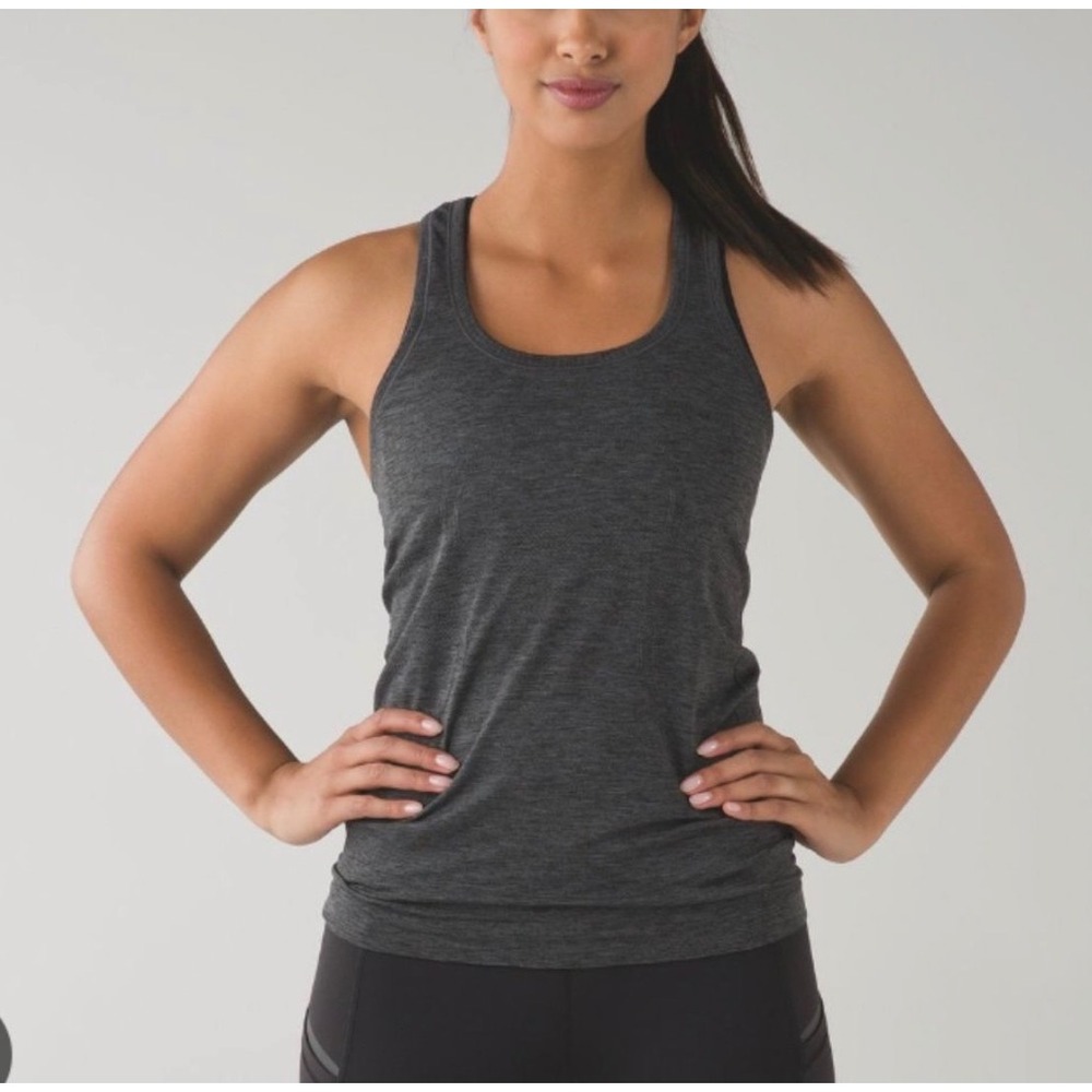 Lululemon Swiftly Tech Tank Top Charcoal Grey Heather Racerback Size 6
